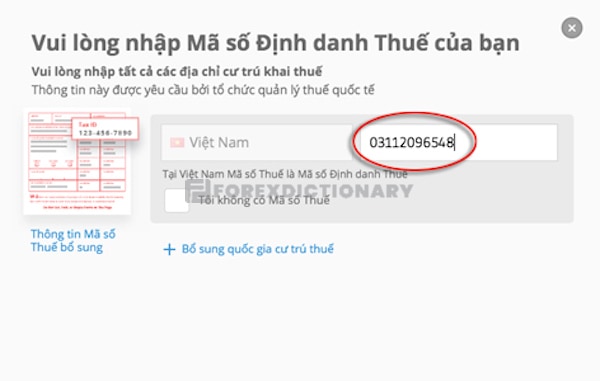 Có thể điền số CMND/CCCD nếu chưa có mã số thuế cá nhân