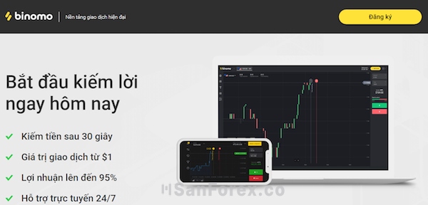 Sàn Binomo đặc biệt hỗ trợ người dùng nạp tiền qua các ngân hàng nội địa