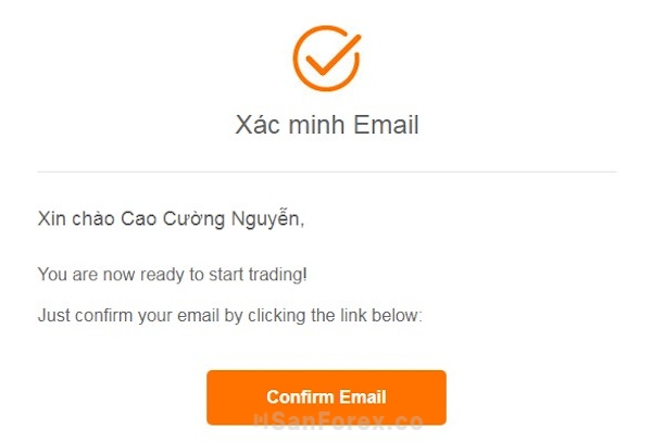 Xác minh tài khoản thông qua email đơn giản