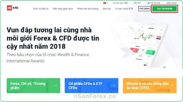 Mở tài khoản dễ dàng trên XTB