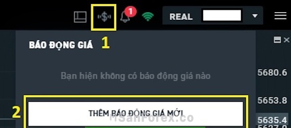 Thêm báo động giá mới là tính năng vô cùng hữu ích