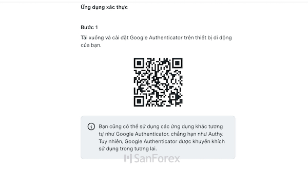 Google Authenticator là ứng dụng xác thực được khuyến khích sử dụng