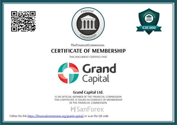 Sàn Grand Capital được cấp phép hoạt động bởi Cơ quan Tài Chính (FinCom)