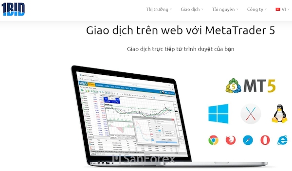 MT5 trên trang web hỗ trợ cho khách hàng nhiều tính năng vượt trội