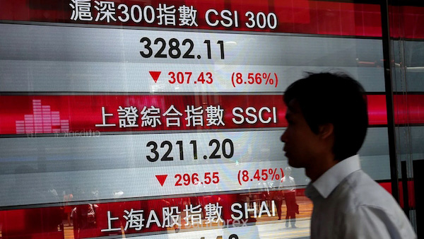Một phiên giao dịch đầy biến động khi Shanghai Composite lao dốc gần 9%